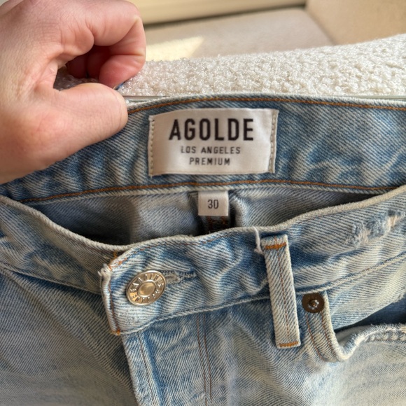 Agolde Light Blue High-Rise Denim Jeans Size 30 - Picture 3 of 3